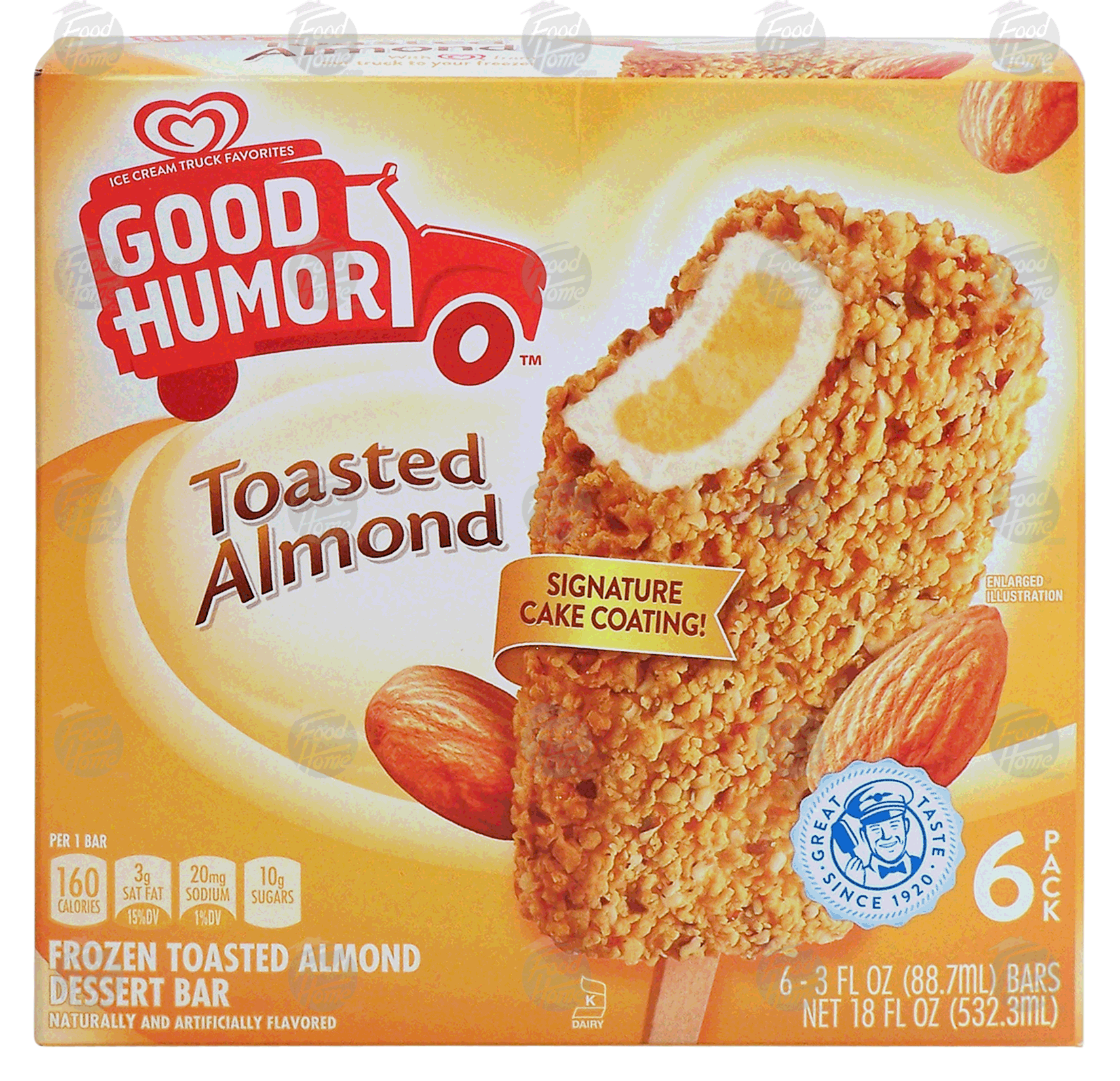 Good Humor  frozen toasted almond dessert bar, 6 pack Full-Size Picture